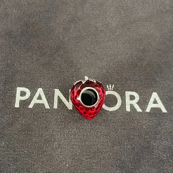 Pandora Seeded Strawberry Fruit Charm - Picture 3 of 4